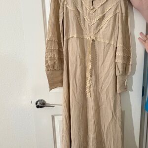 Vintage 70s Tan Women's Dress